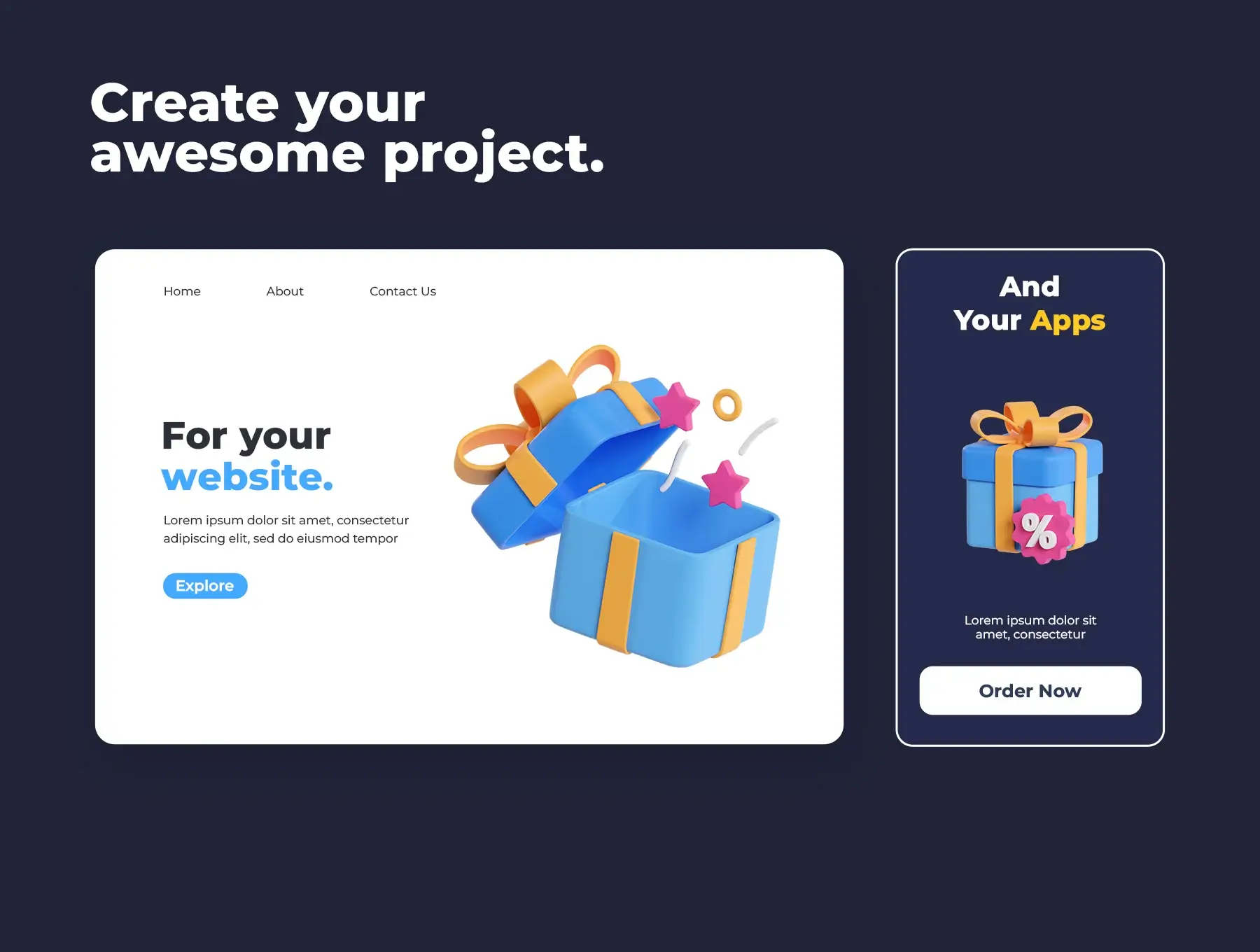 20个礼盒礼品主题3D图标素材(Blender)