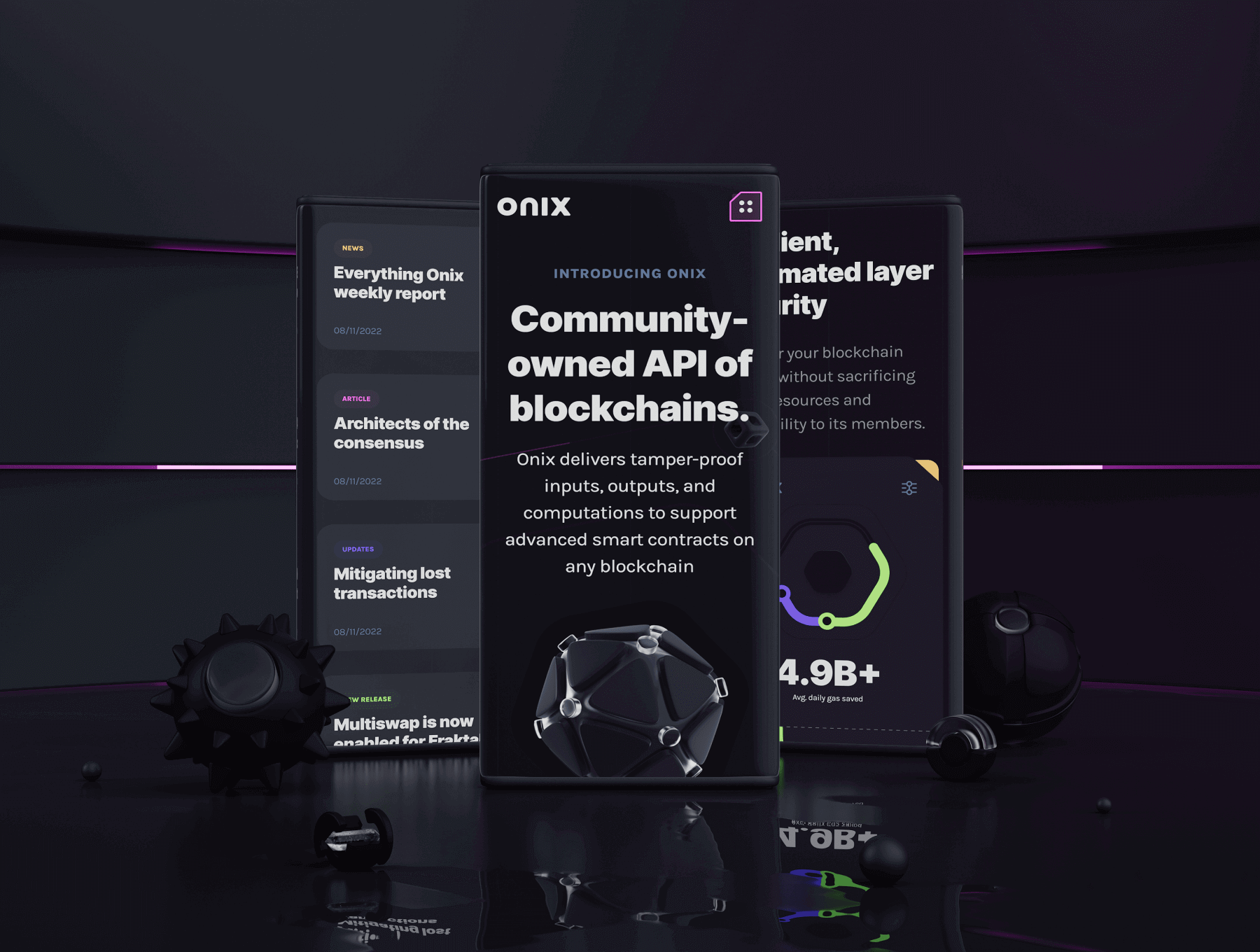 48个用于区块链、加密货币黑色主题登陆页面UI设计素材包