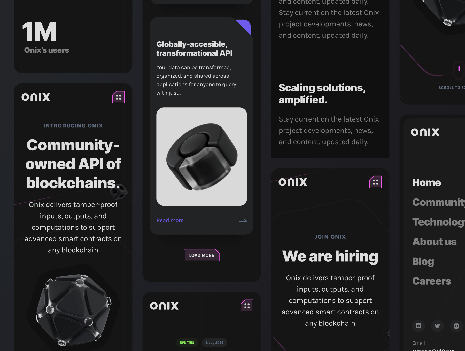 48个用于区块链、加密货币黑色主题登陆页面UI设计素材包