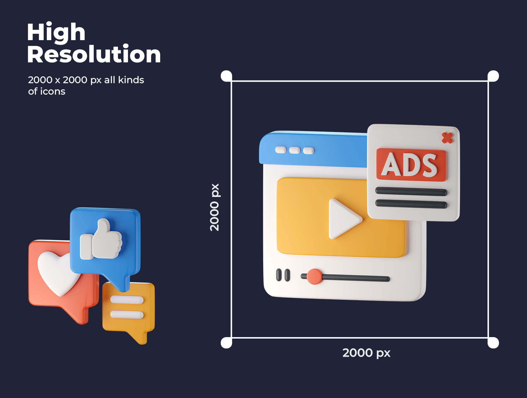 22个风格独特的3D图标素材包（Blender）