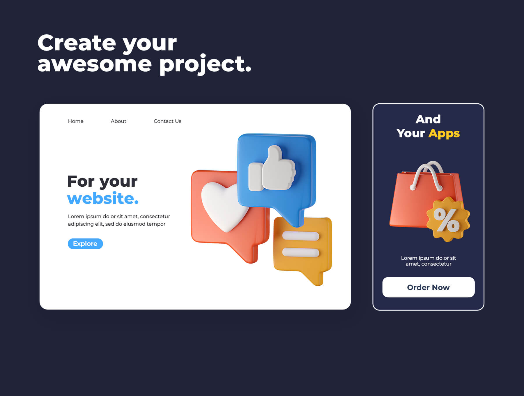 22个风格独特的3D图标素材包（Blender）