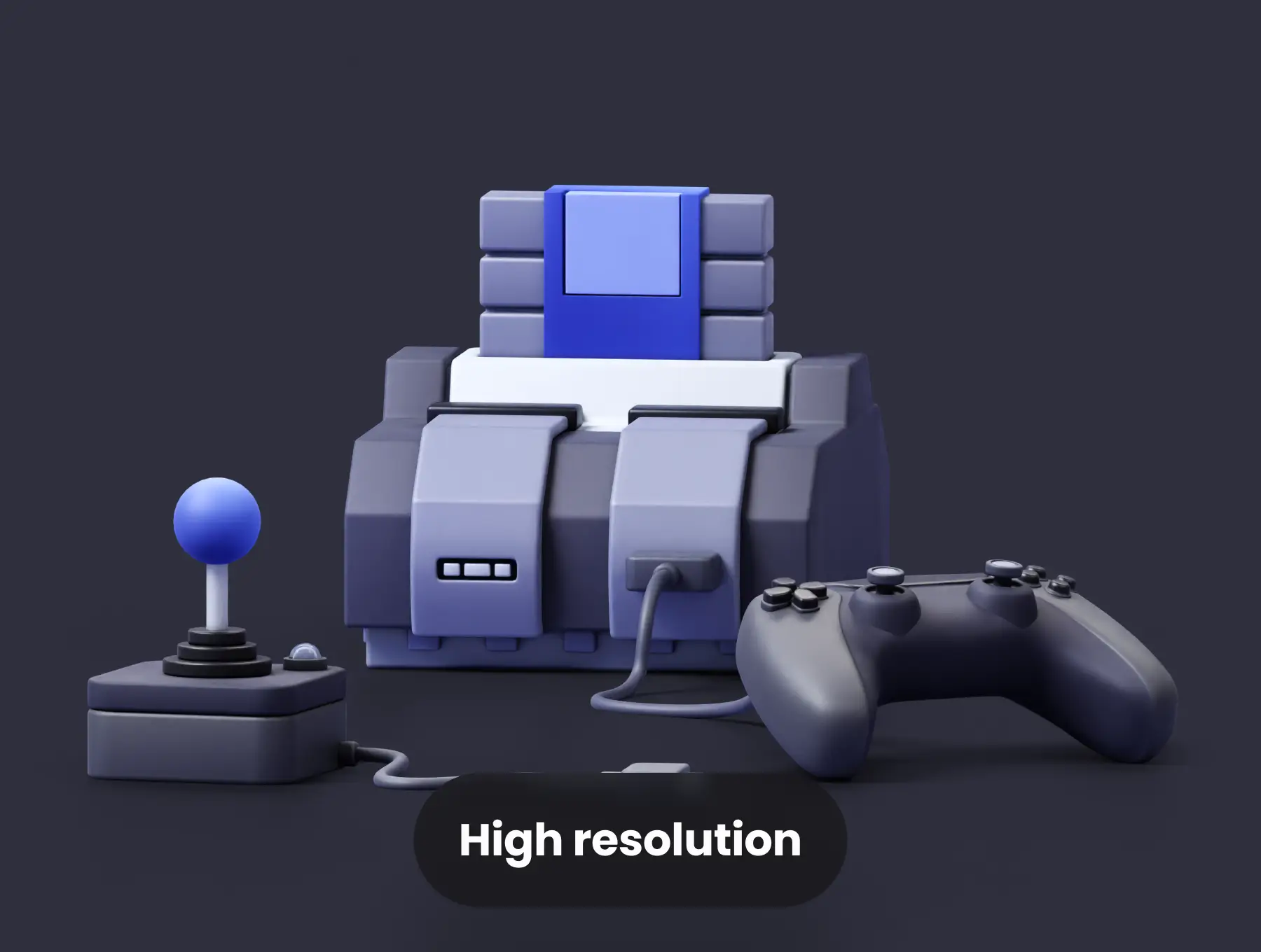 适用于阿里云腾讯云的暗色科技酷炫3D素材模型