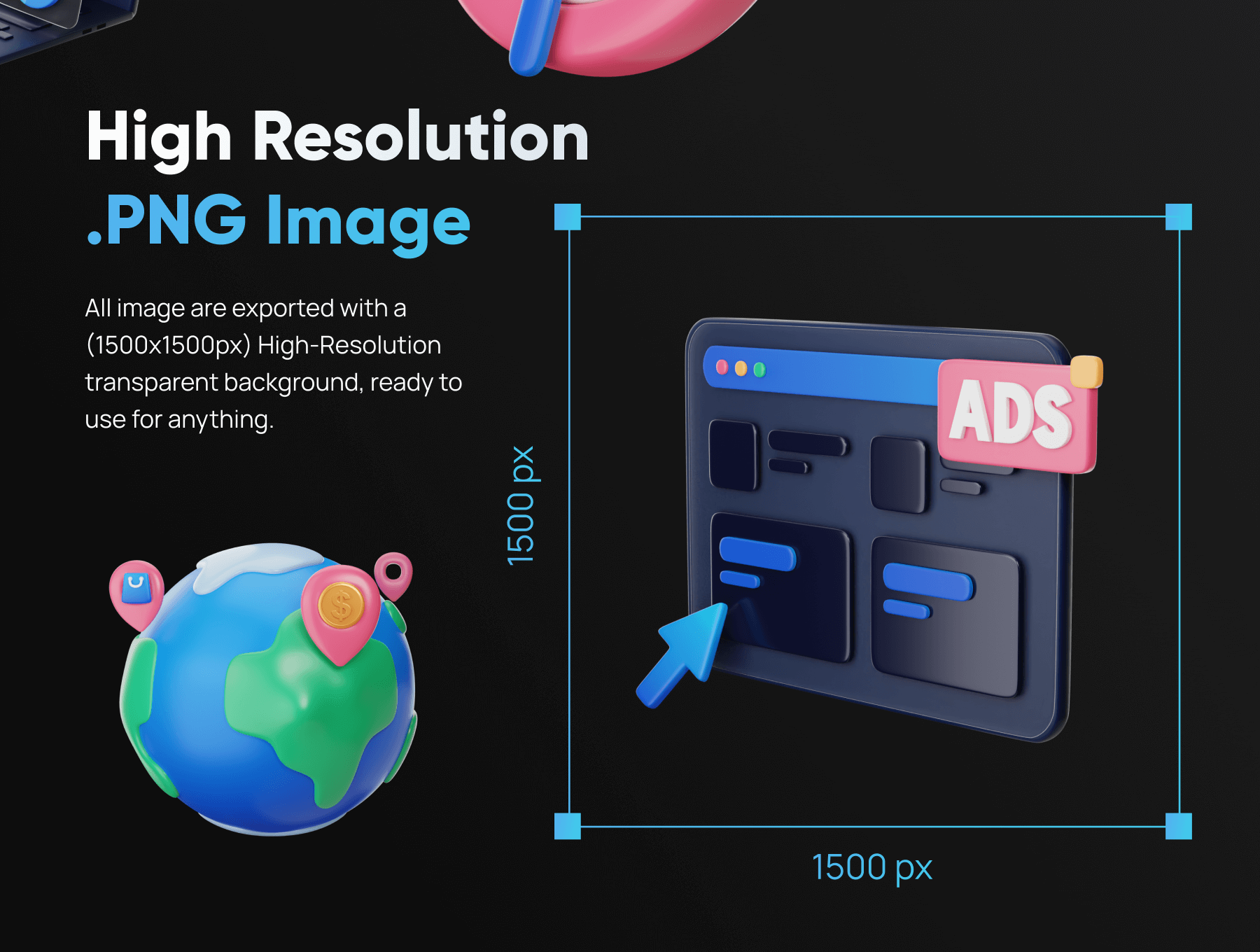20个SEO和营销主题创意3D图标素材包