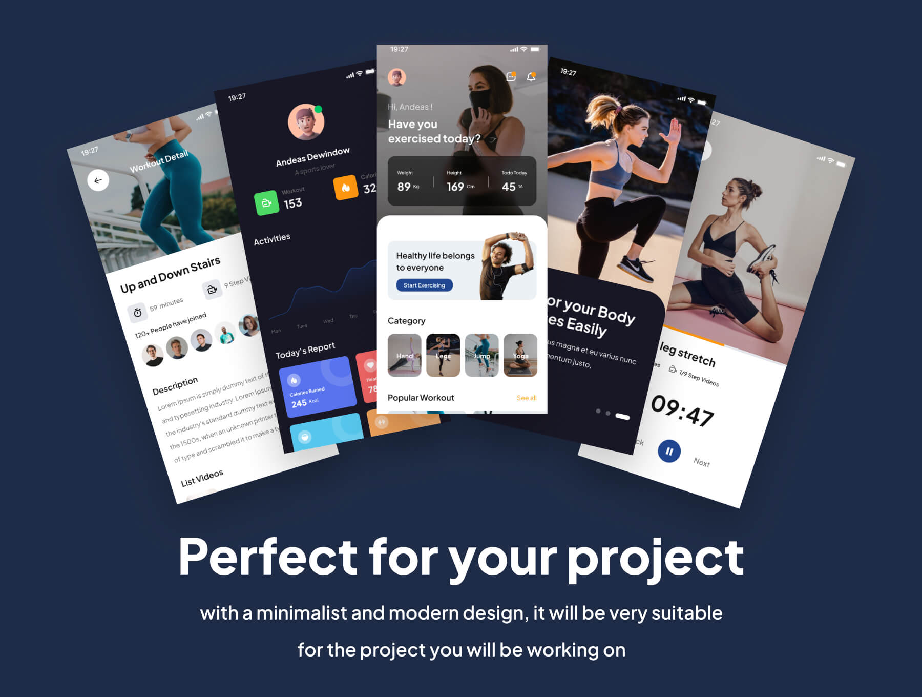 90个多彩运动健身相关APP UI Kit界面素材包