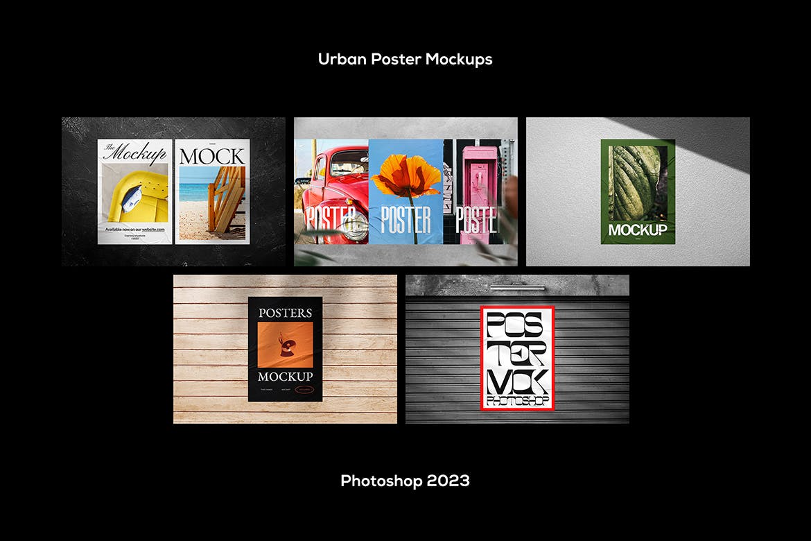 20个高品质的城市海报设计VI样机