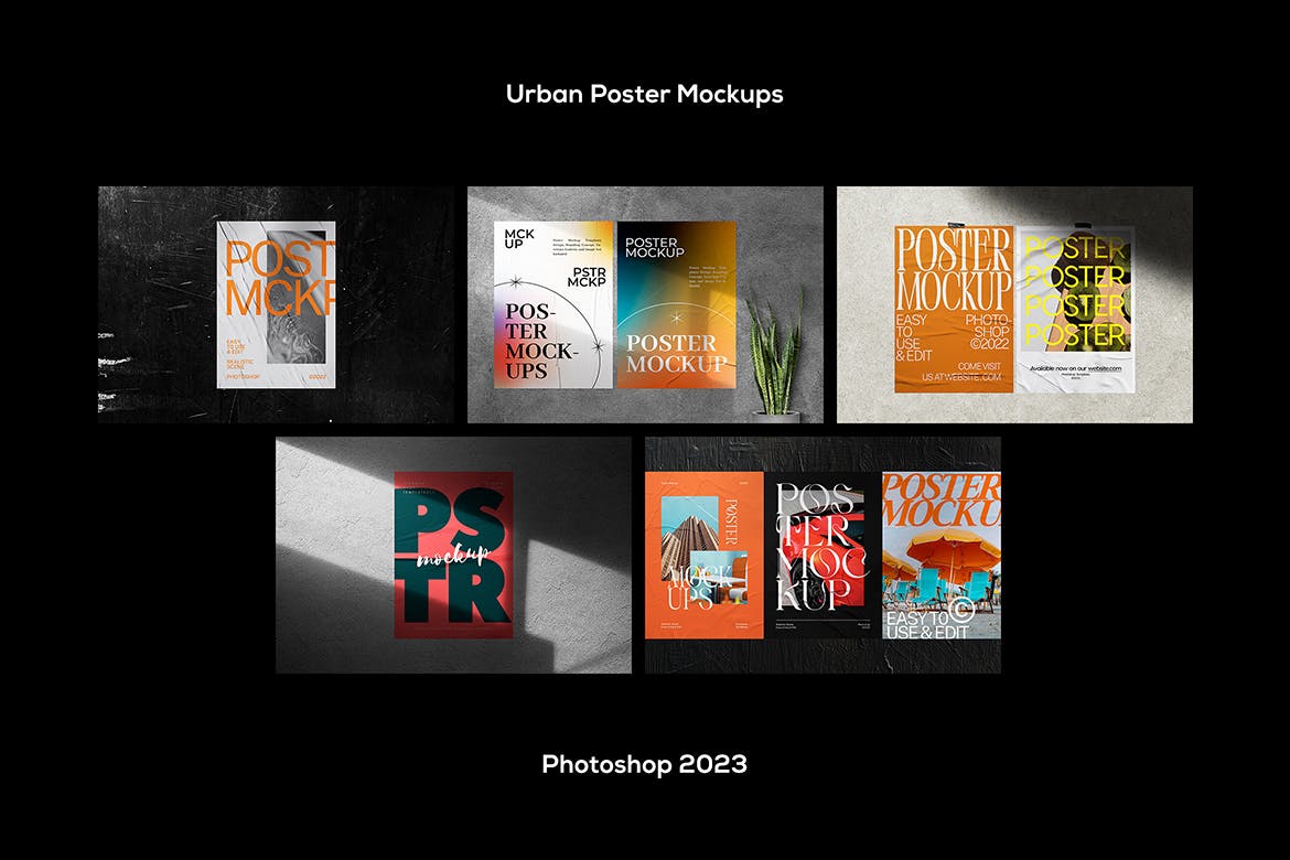 20个高品质的城市海报设计VI样机