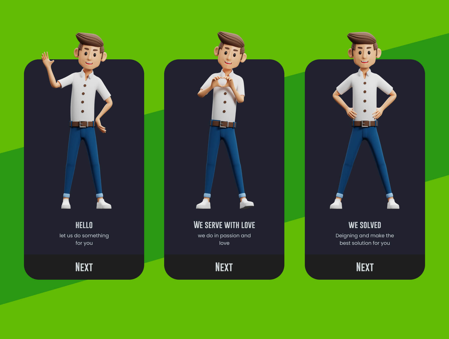 19个姿势的3D小人模型素材包