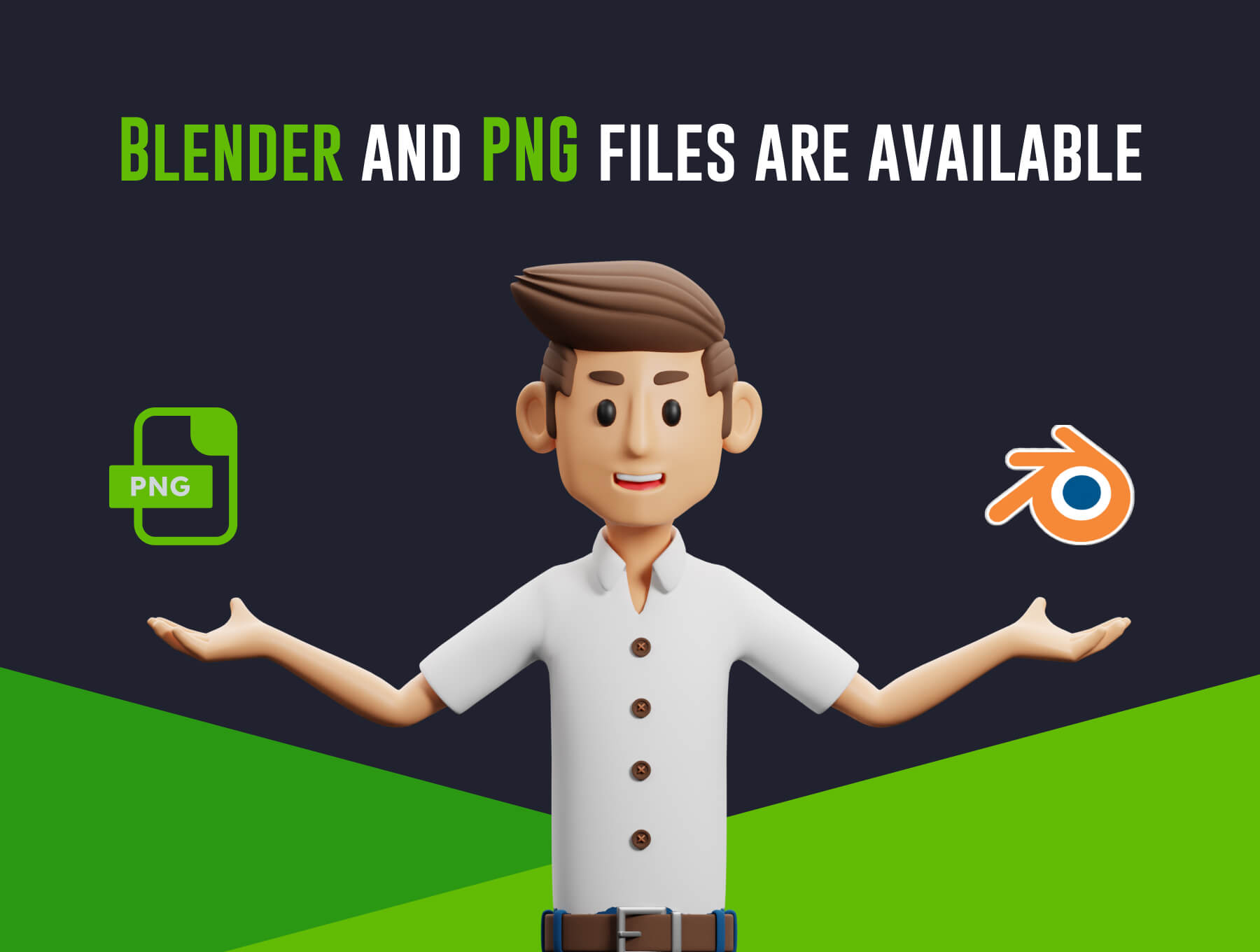 19个姿势的3D小人模型素材包