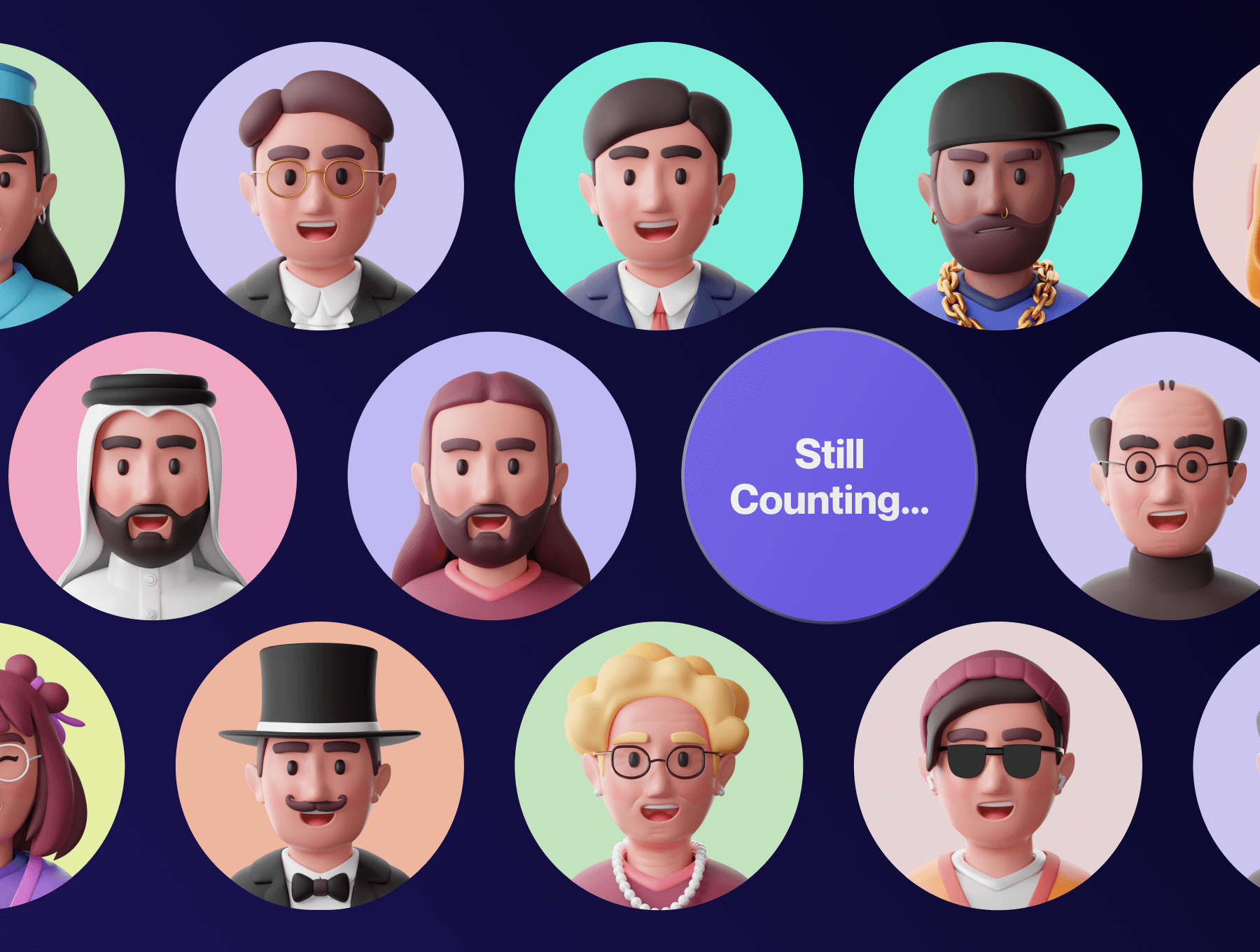 20个各种行业创意3D人物头像素材(第二波)