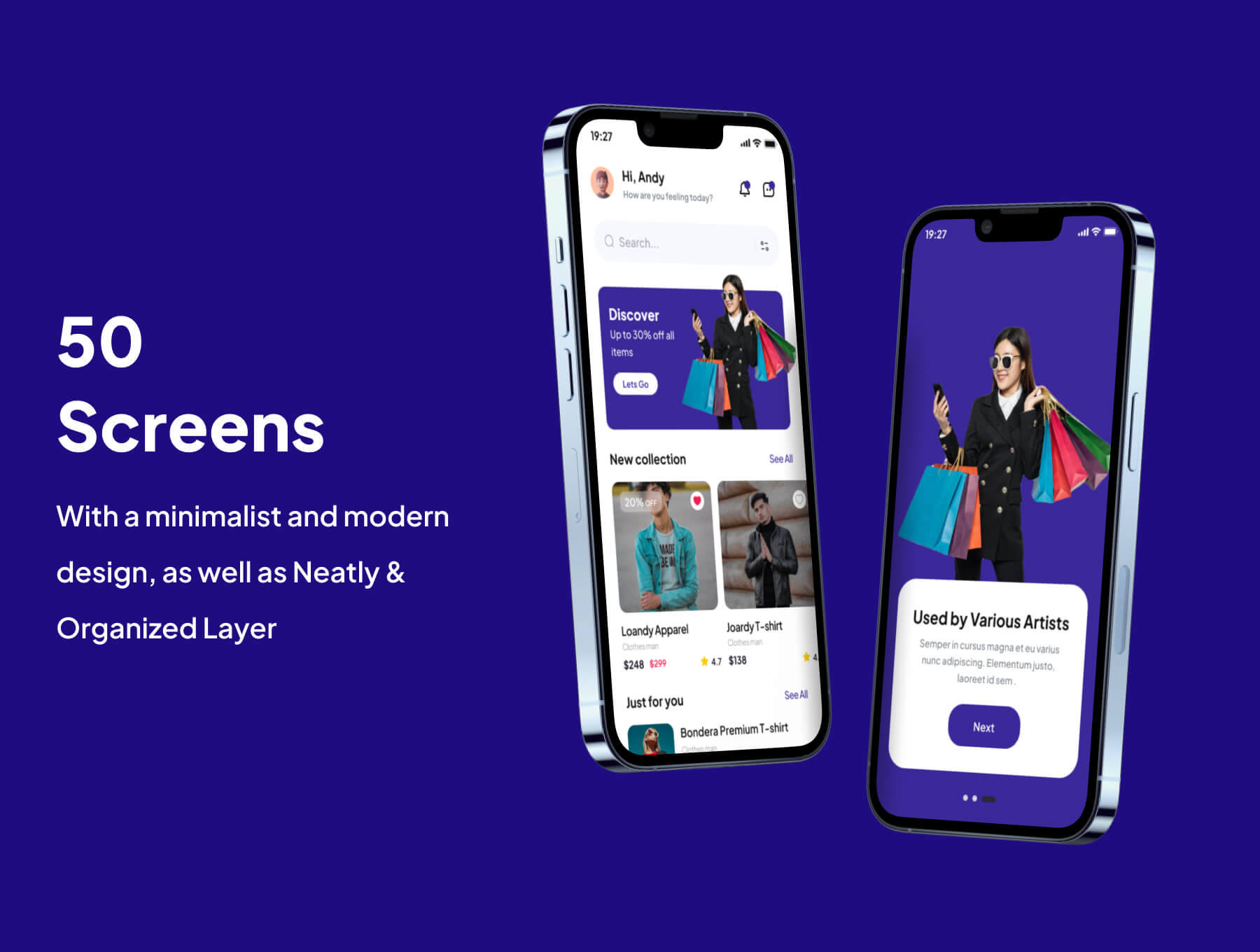 50个紫色电子商务商城主题APP UI界面素材包