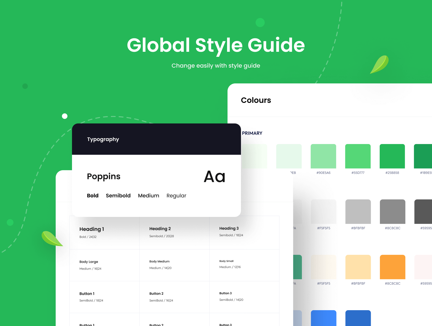40个风格可爱的绿色食品外卖配送主题APP UI界面素材包