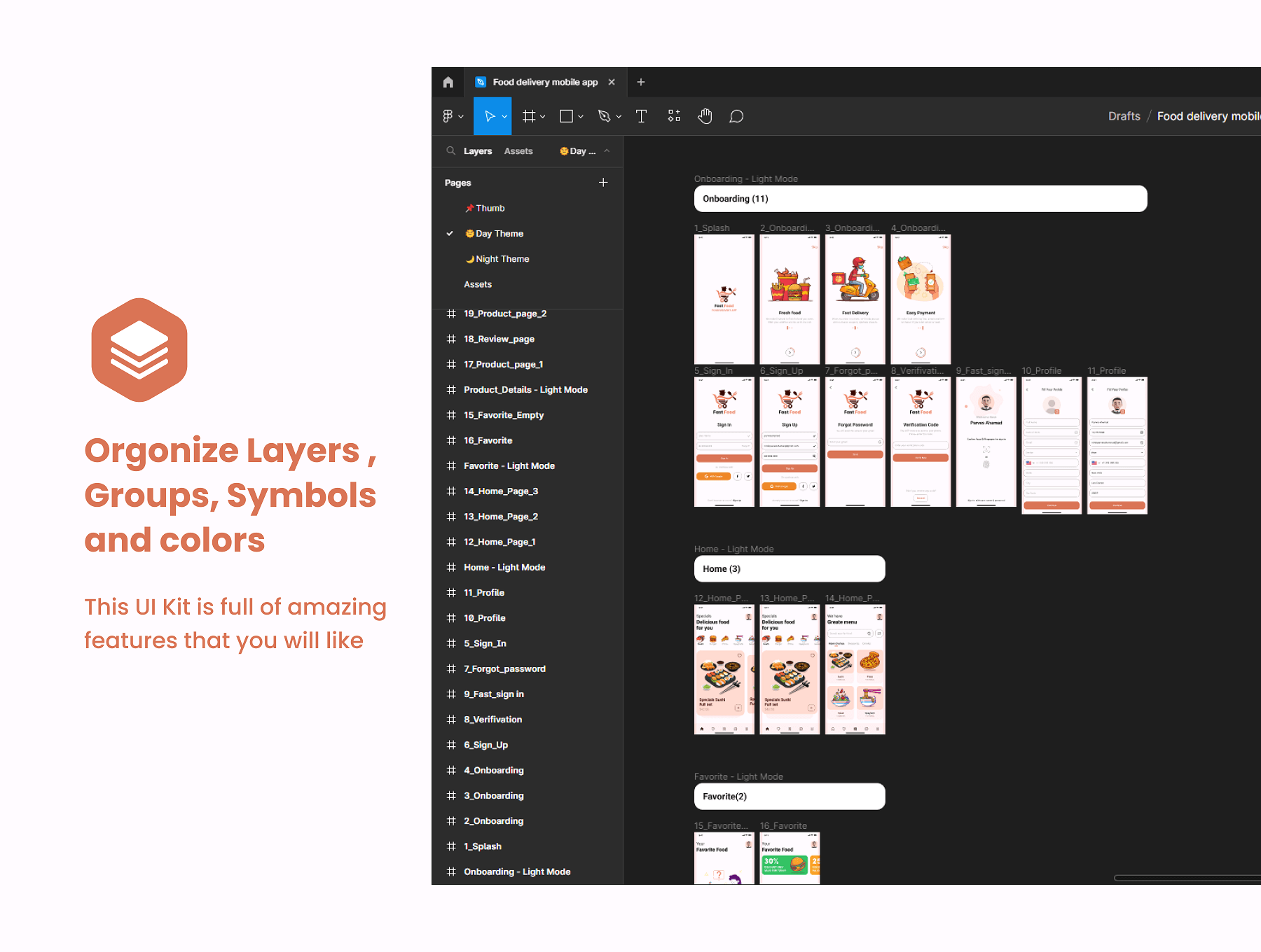 85个设计温馨的送餐外卖主题APP UI界面素材包