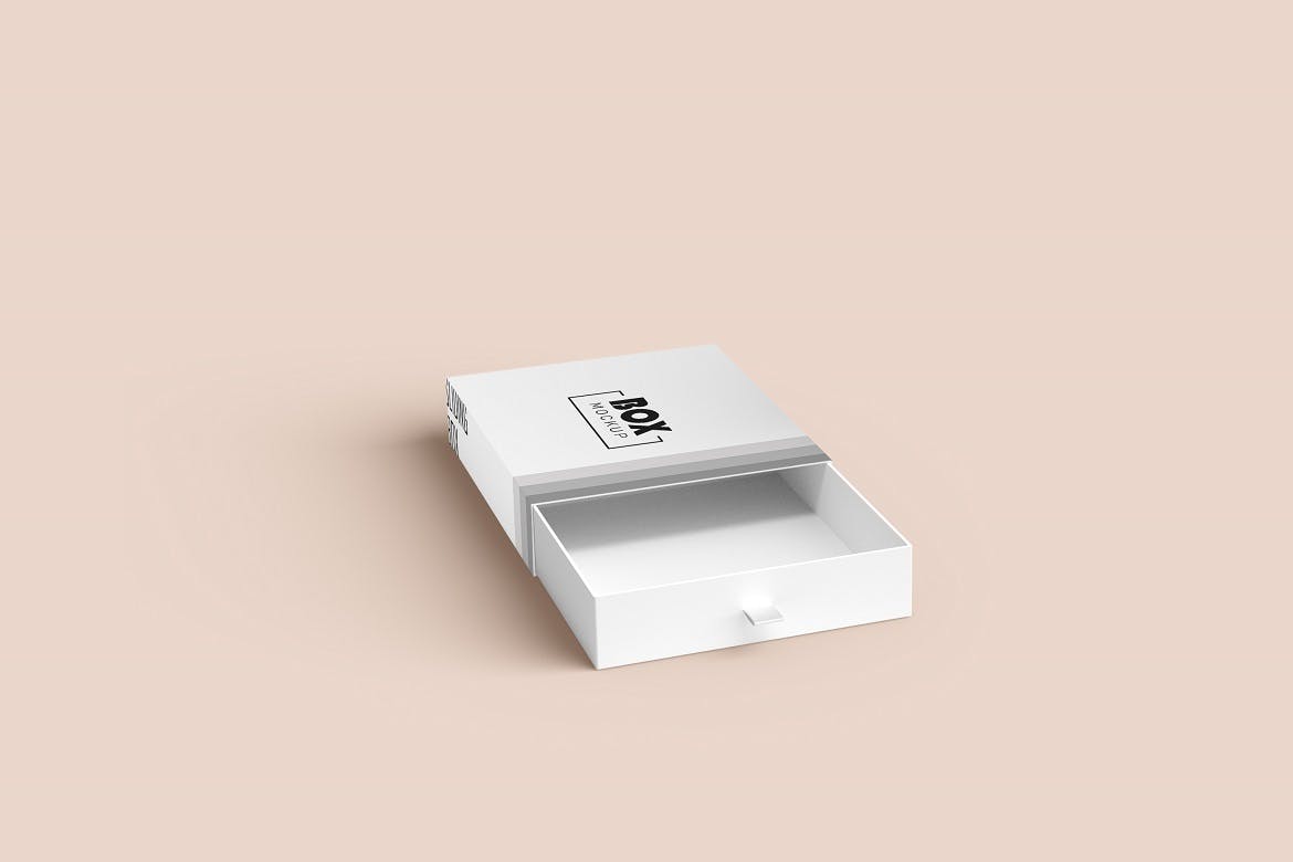 一套逼真质量包装盒设计样机PSD模型素材