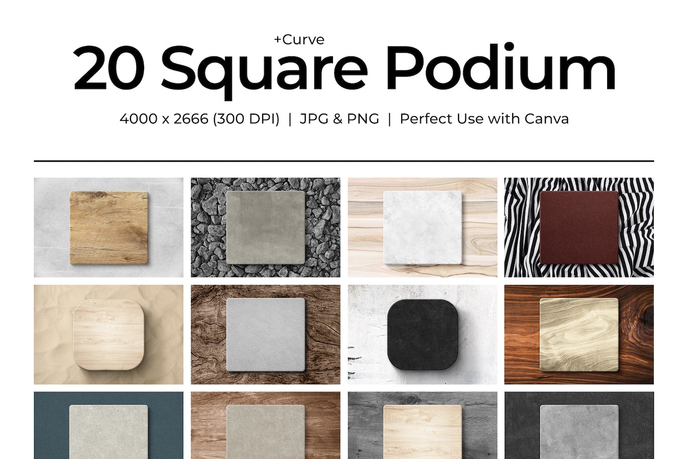 20个方形讲台背景底纹纹理素材包