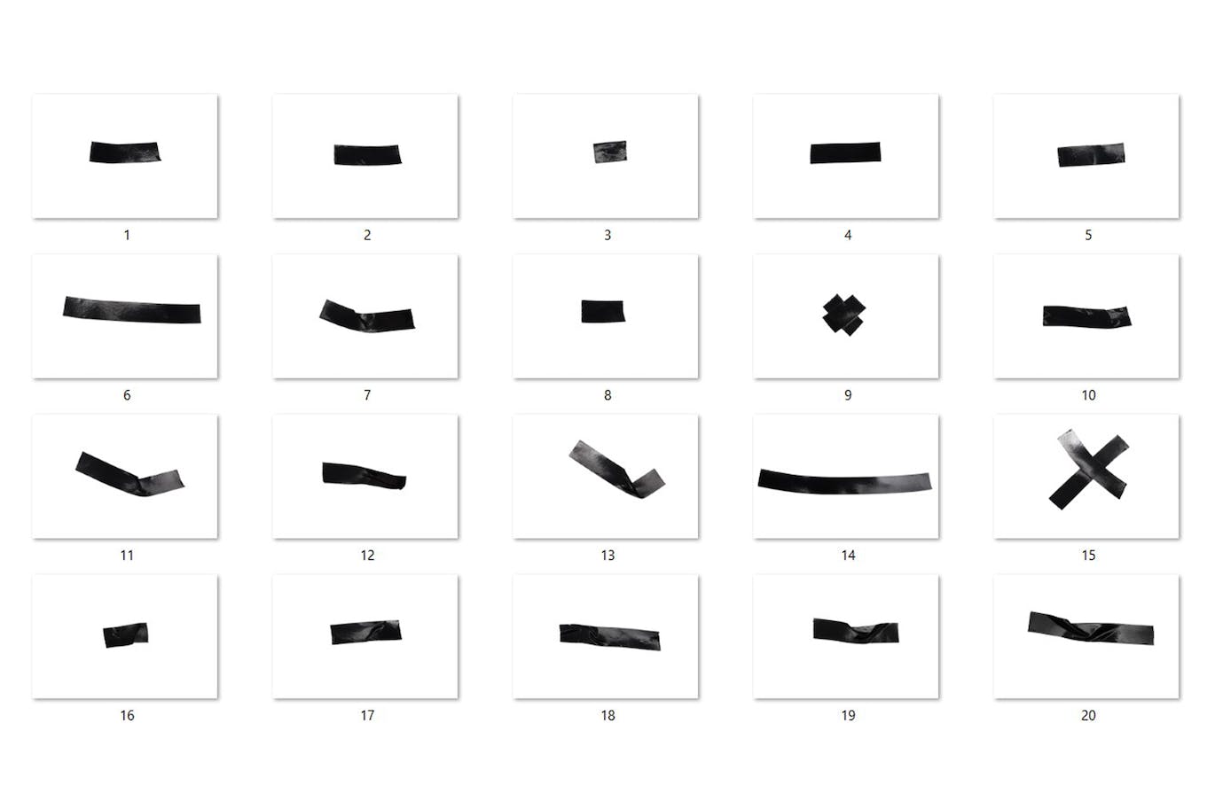 20个透明胶带质感背景纹理素材包
