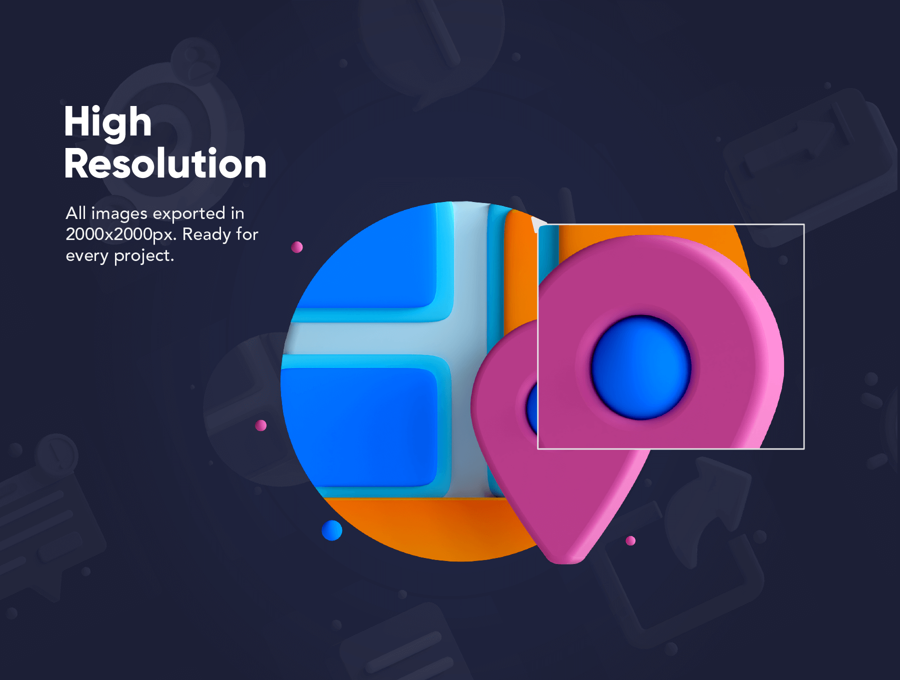 30个适合于互联网主题的3D图标素材包