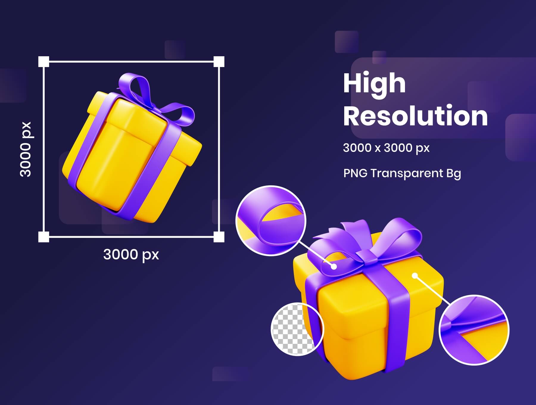 70个设计高端的3D礼盒图标素材包