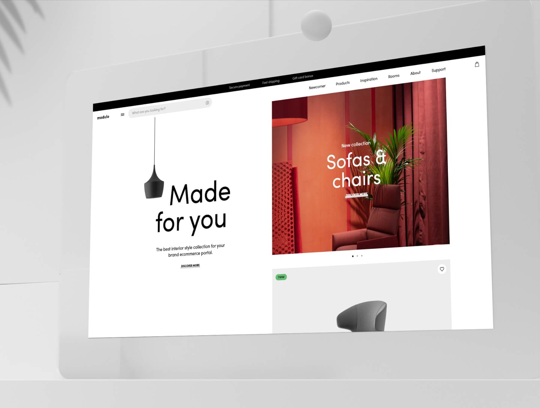 25个简洁的黑色电子商务APP UI Kit素材