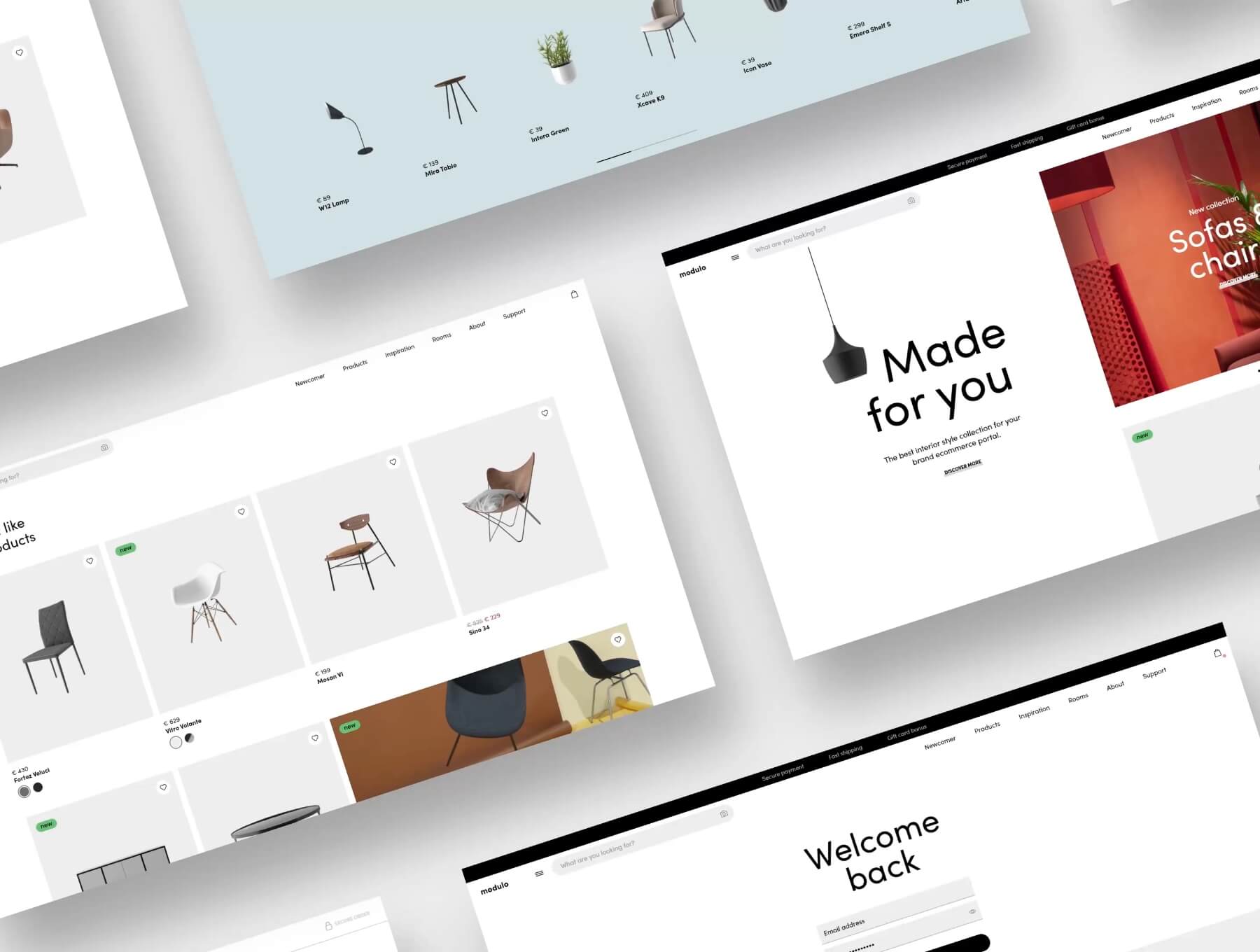 25个简洁的黑色电子商务APP UI Kit素材