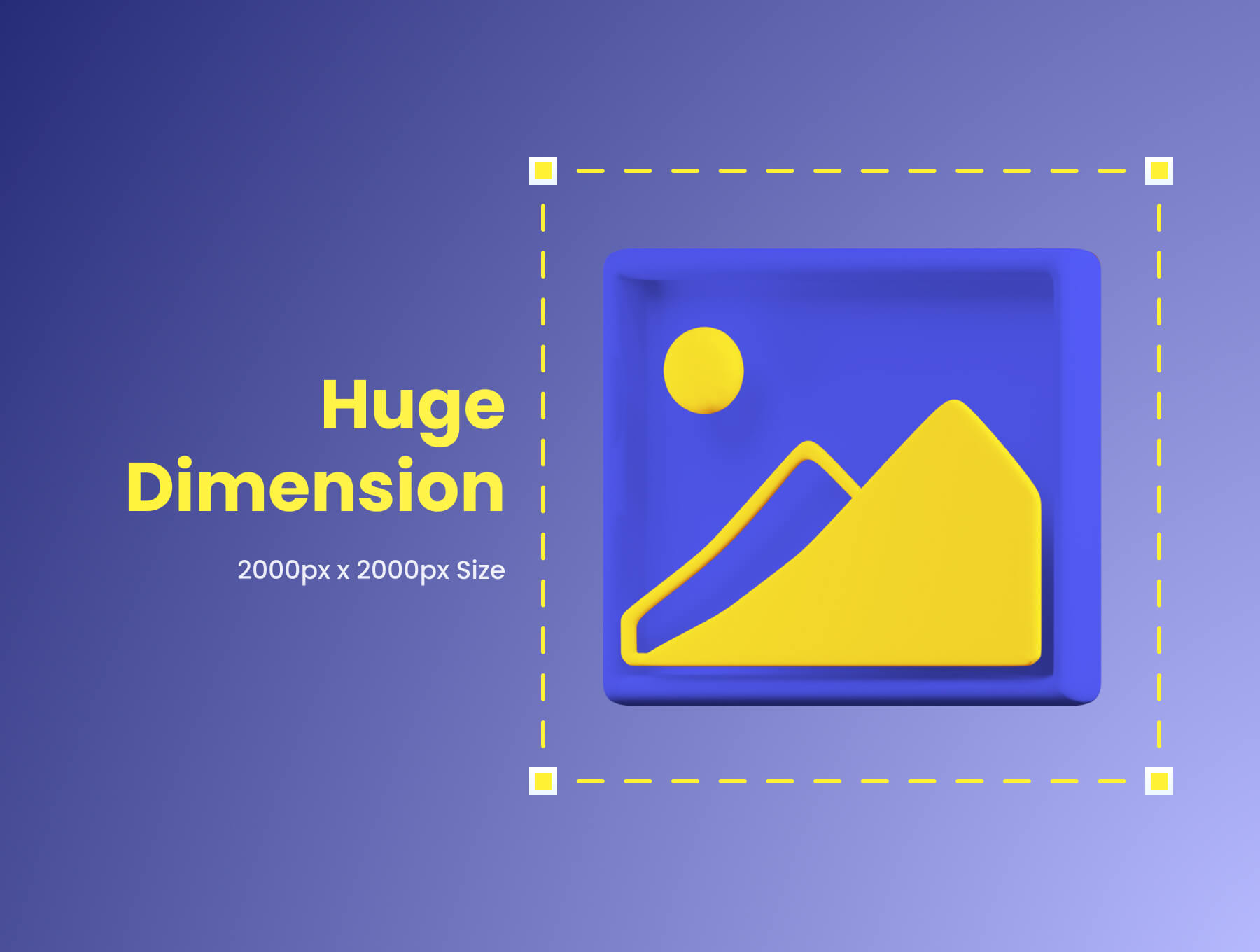 30个蓝黄搭配百搭主题的3D图标素材