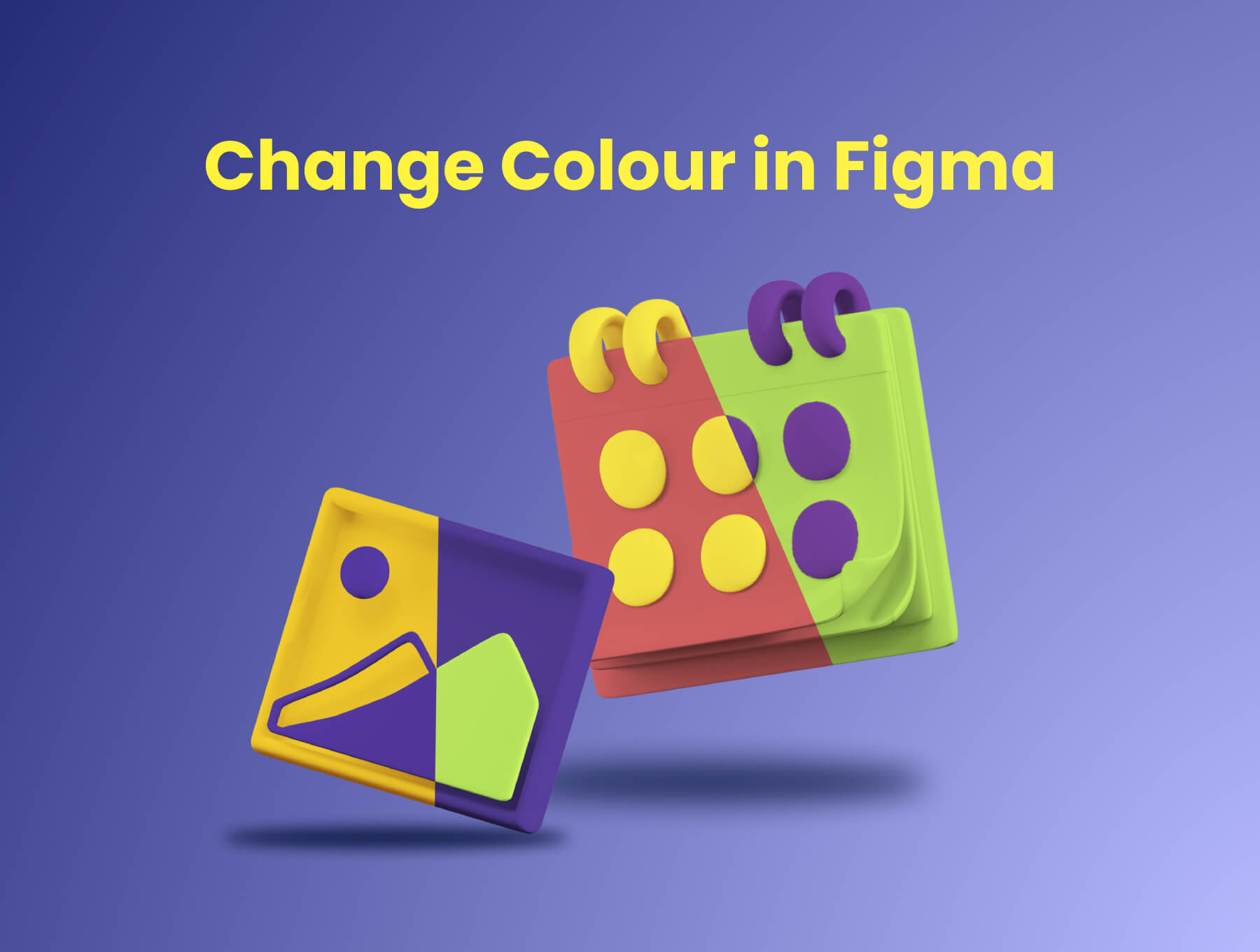 30个蓝黄搭配百搭主题的3D图标素材