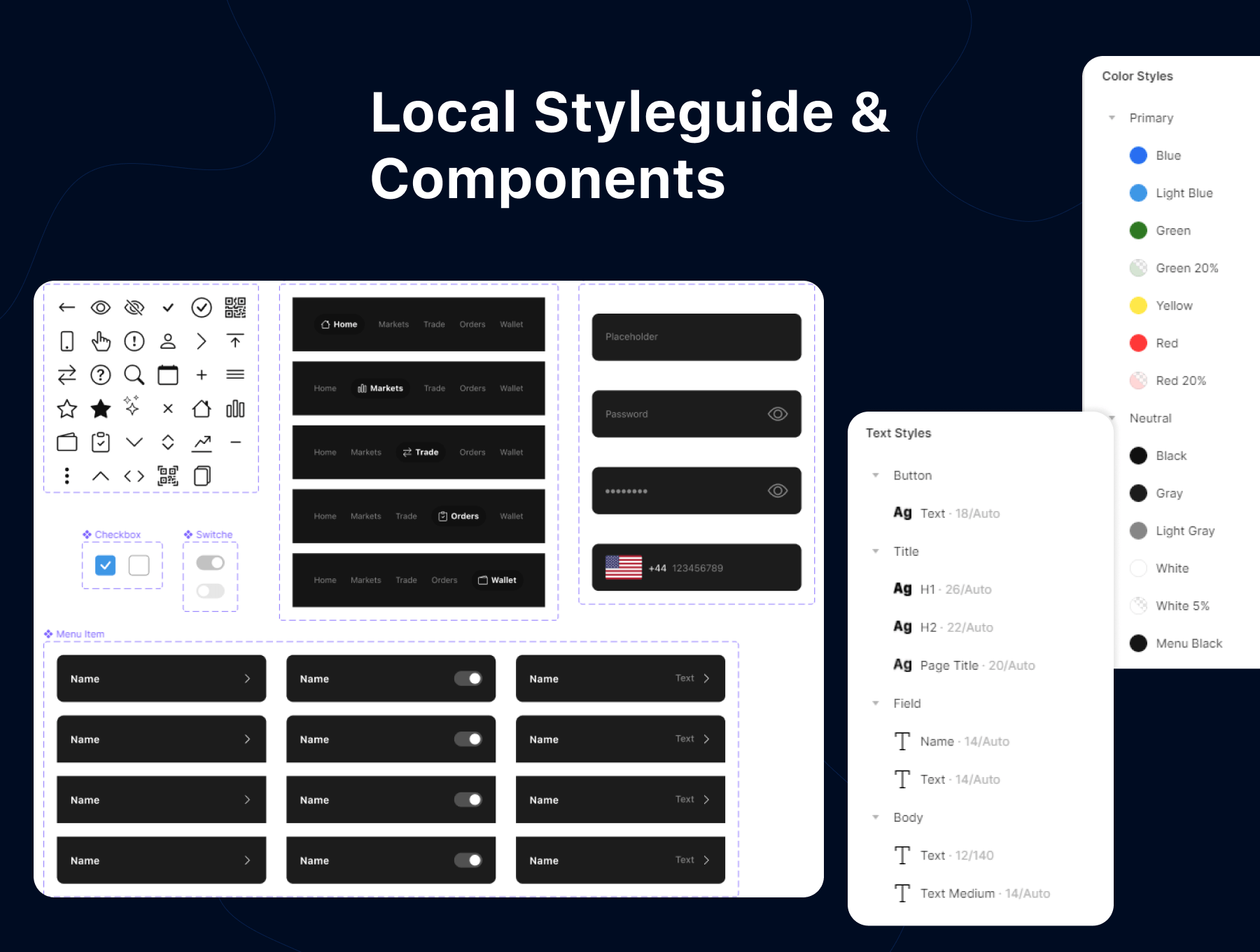 90个高品质的蓝色货币钱包APP UI界面素材包