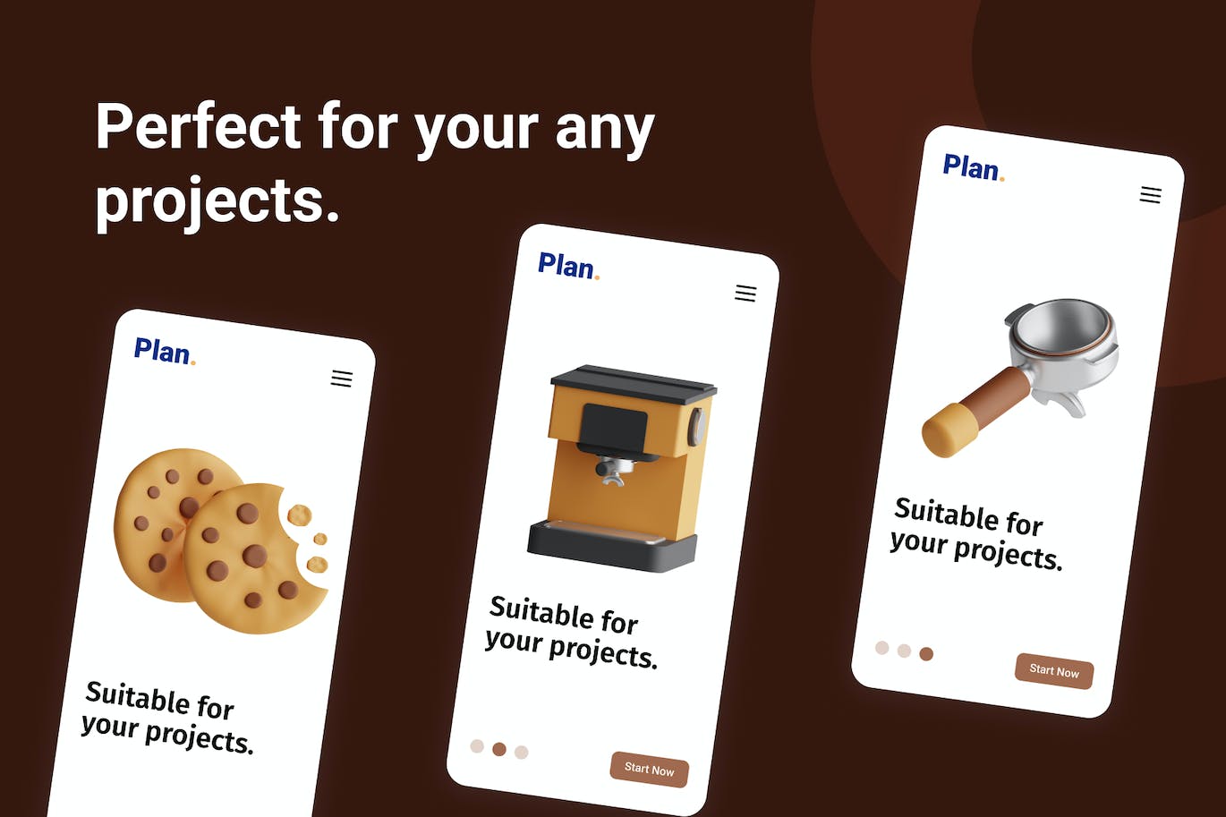 一套咖啡店主题3D图标模型素材包（Blender）