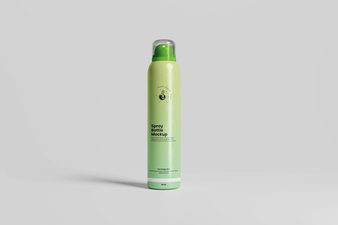 化妆品喷雾瓶包装设计VI样机PSD素材包