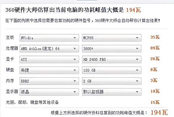 电脑的功率是怎么计算的一般是多少