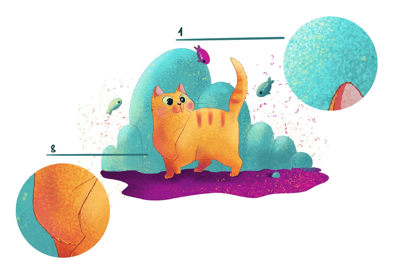 10个纹理料子效果procreate笔刷素材