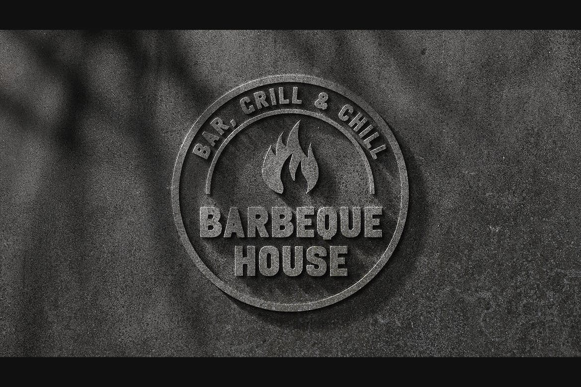 细节逼真的混凝土石材纹理文字效果PS样式素材包