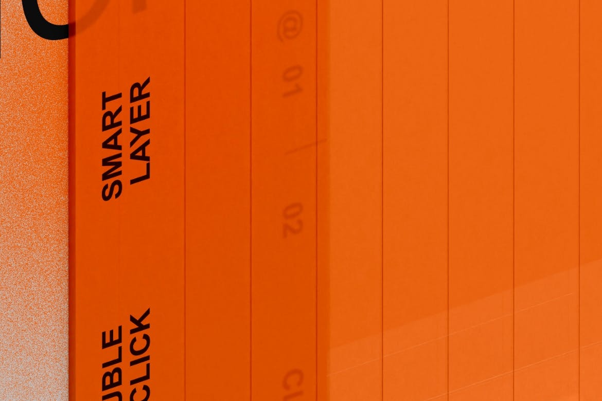 橙色书籍封面&塑料书套设计PSD样机素材