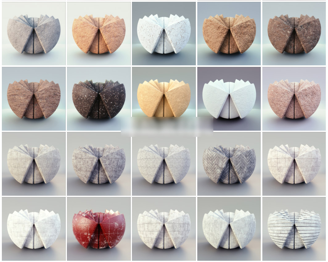 90组布料瓷砖混泥土大理石木纹4K纹理贴图素材包