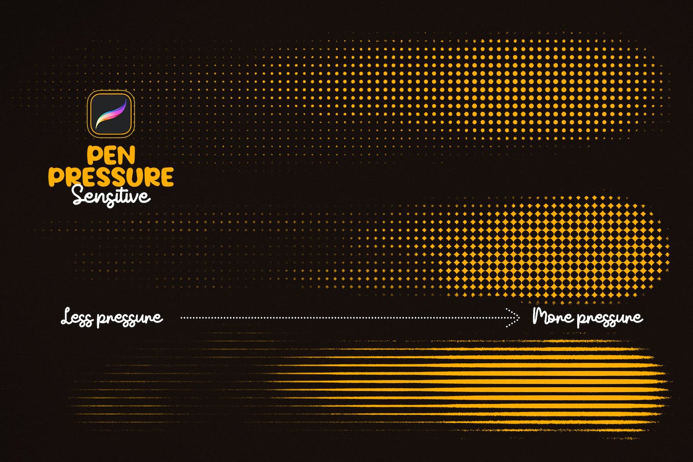 让你设计事半功倍的半色调Procreate笔刷素材