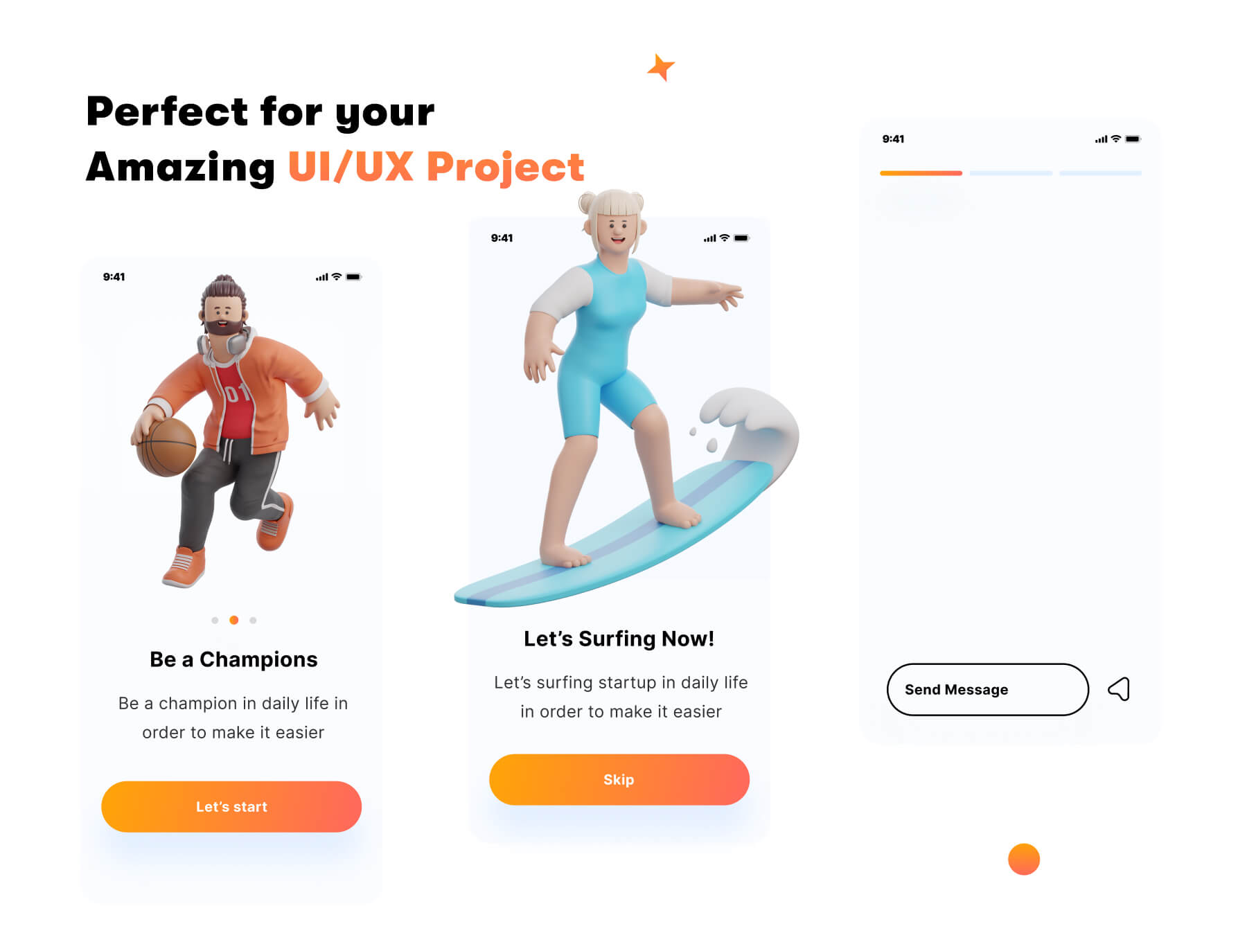 16个3D体育运动角色Blender素材包