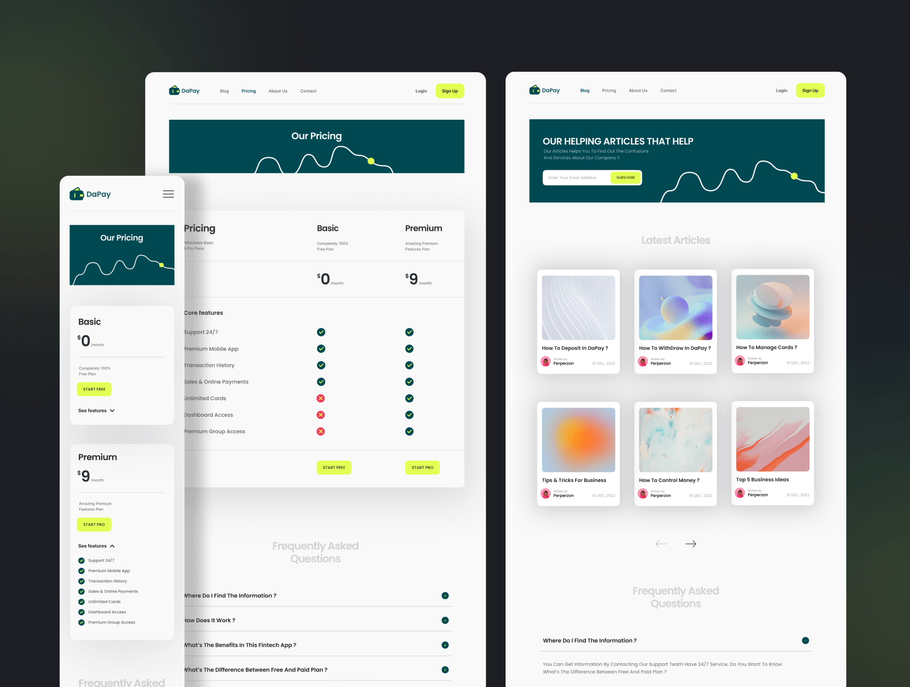 30个绿色B端金融科技主题WEB界面素材