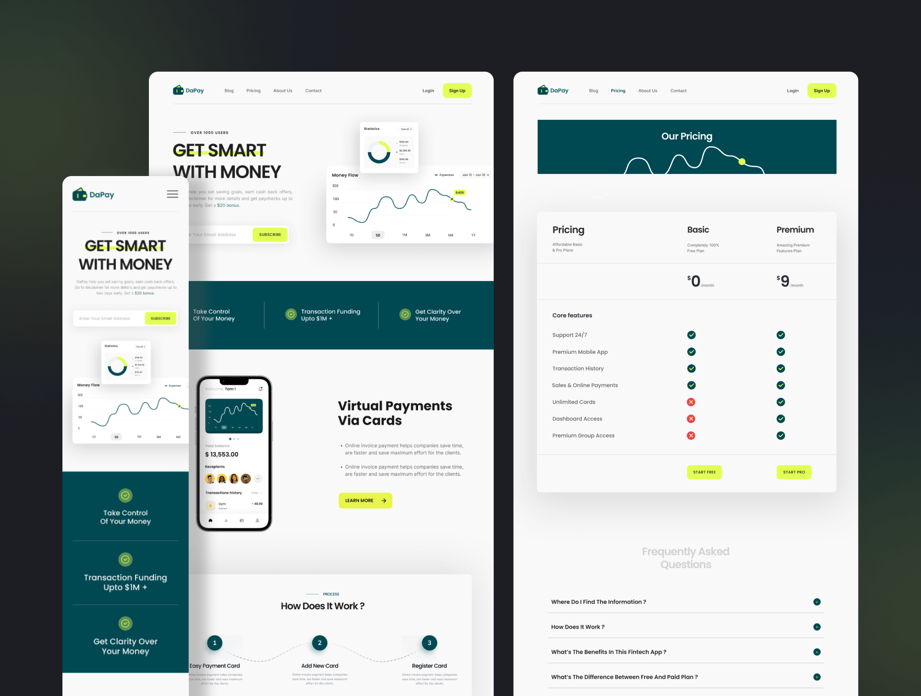 30个绿色B端金融科技主题WEB界面素材