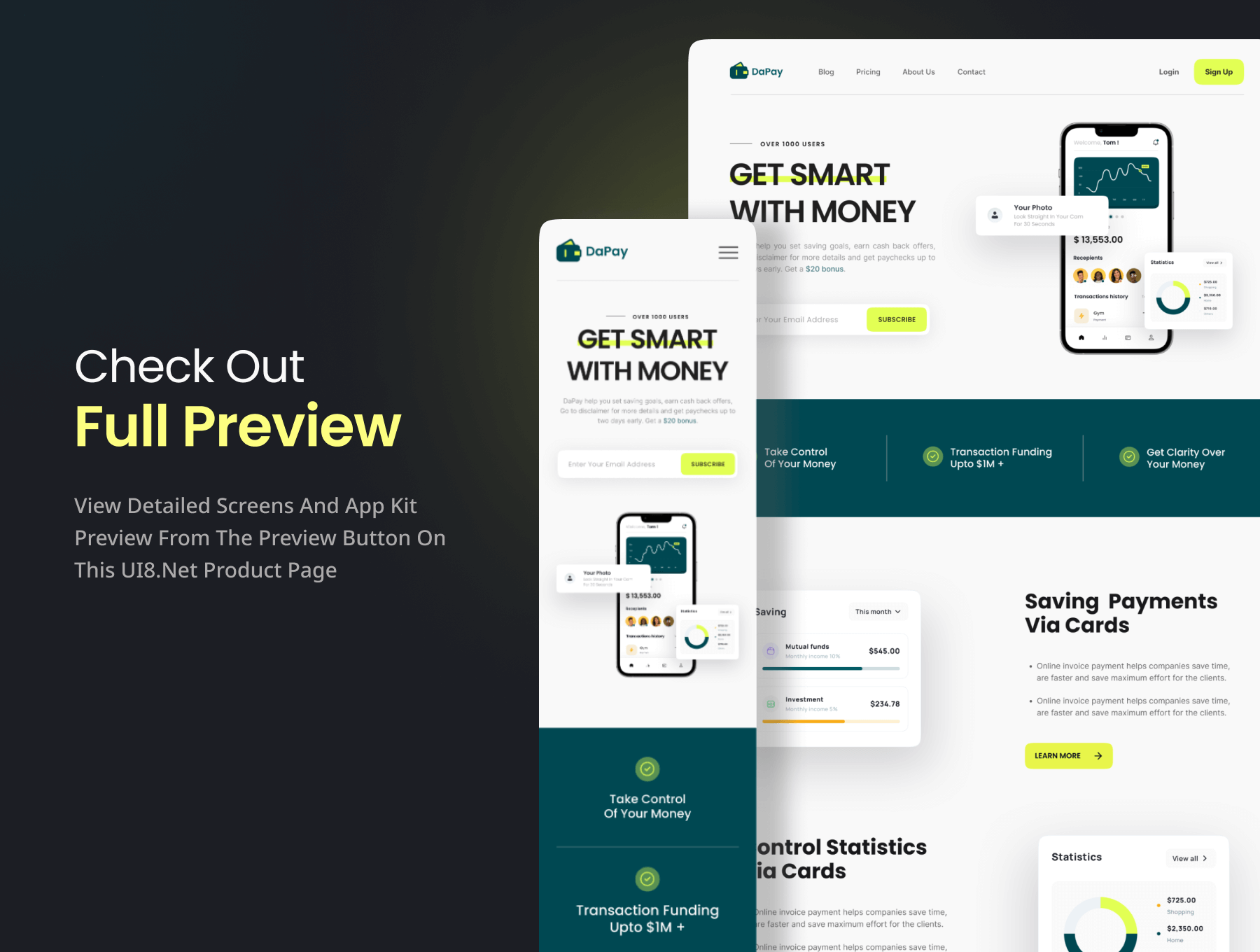 30个绿色B端金融科技主题WEB界面素材