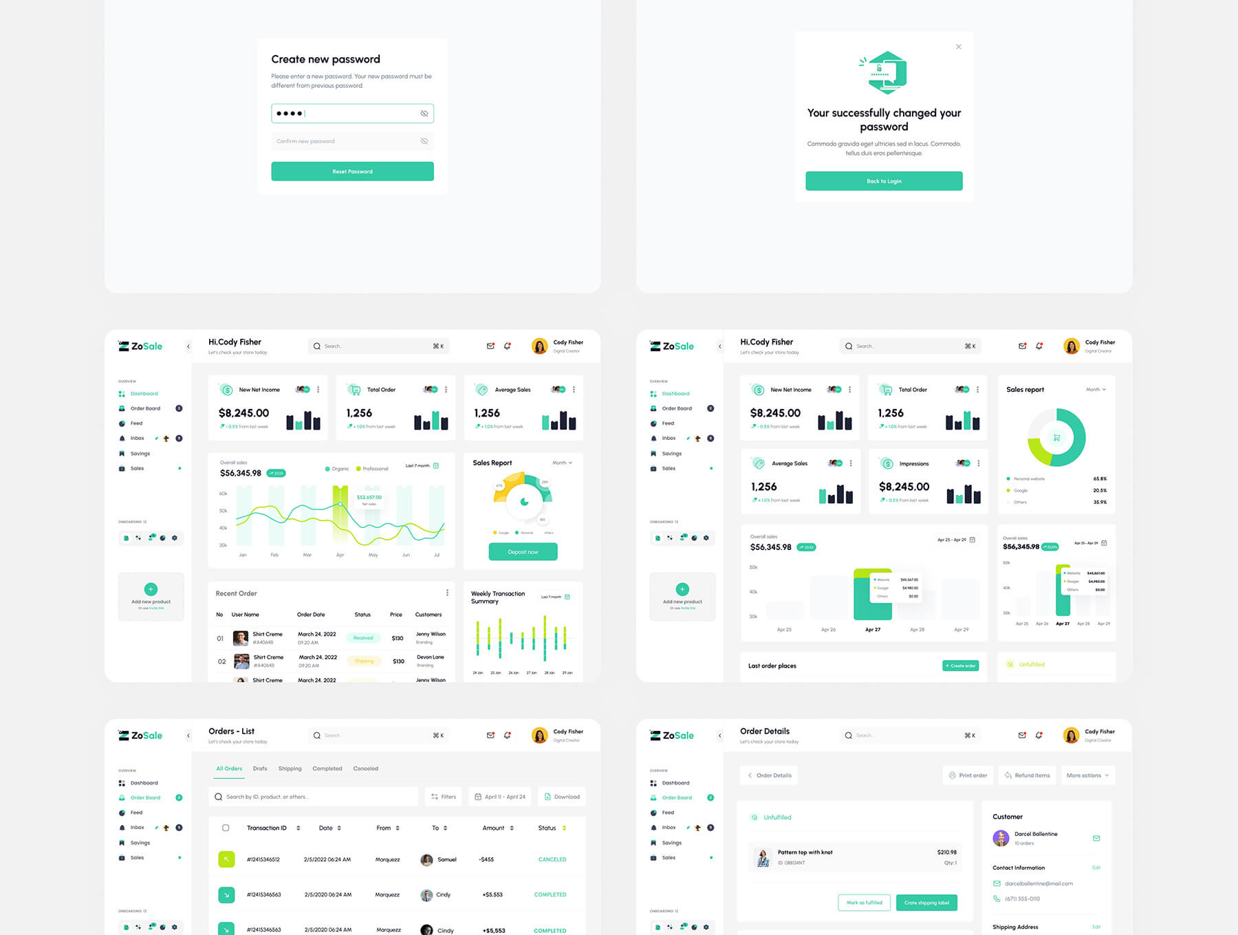 精品：30个绿色清爽又高级的销量数据后台管理界面