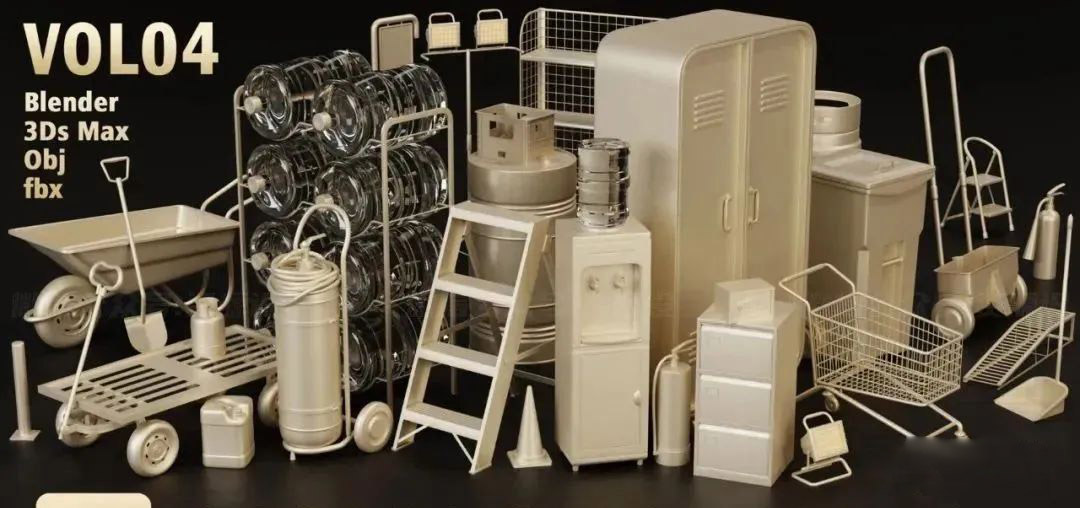 这些从国外盘下来的高质量生活工具模型，真是太给力了！