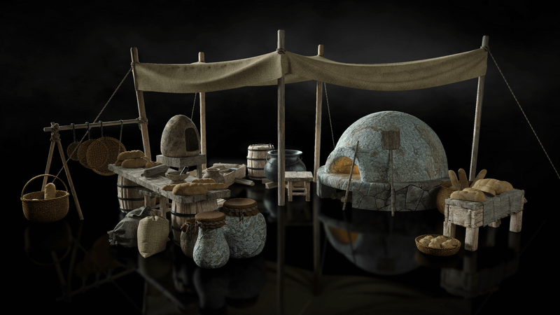 中世纪城市街道3D模型素材包