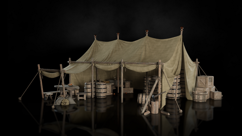 中世纪城市街道3D模型素材包