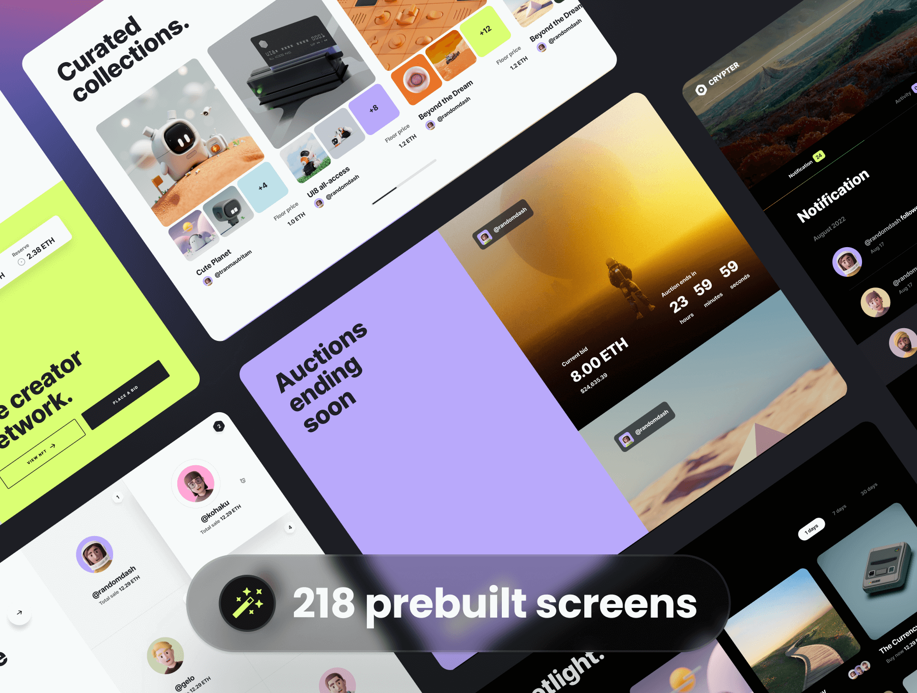 236个设计前卫的NFT主题UI界面素材包