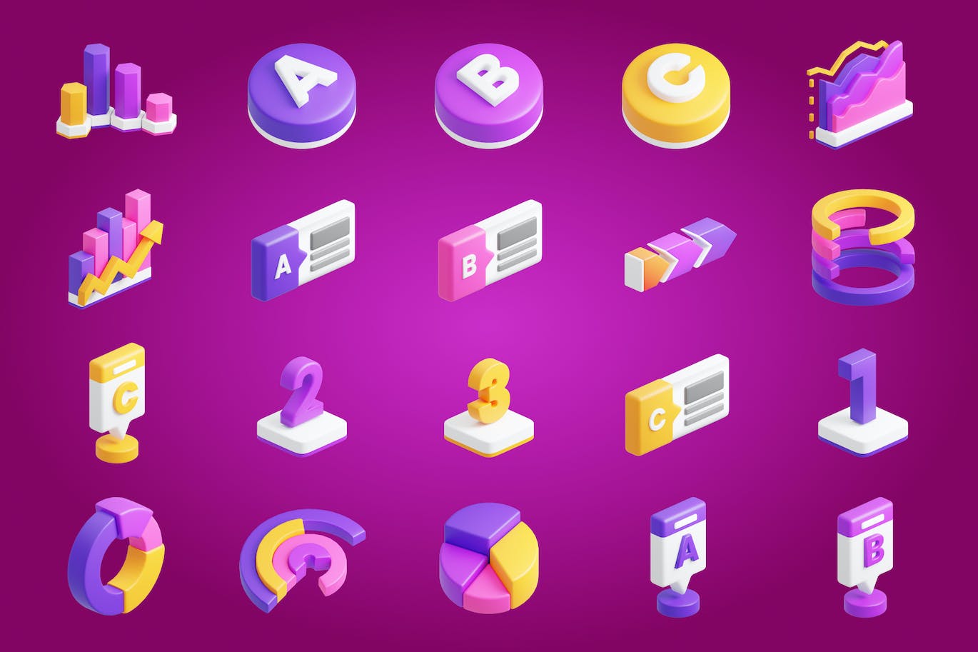 提升数据可视化效果的3D图标