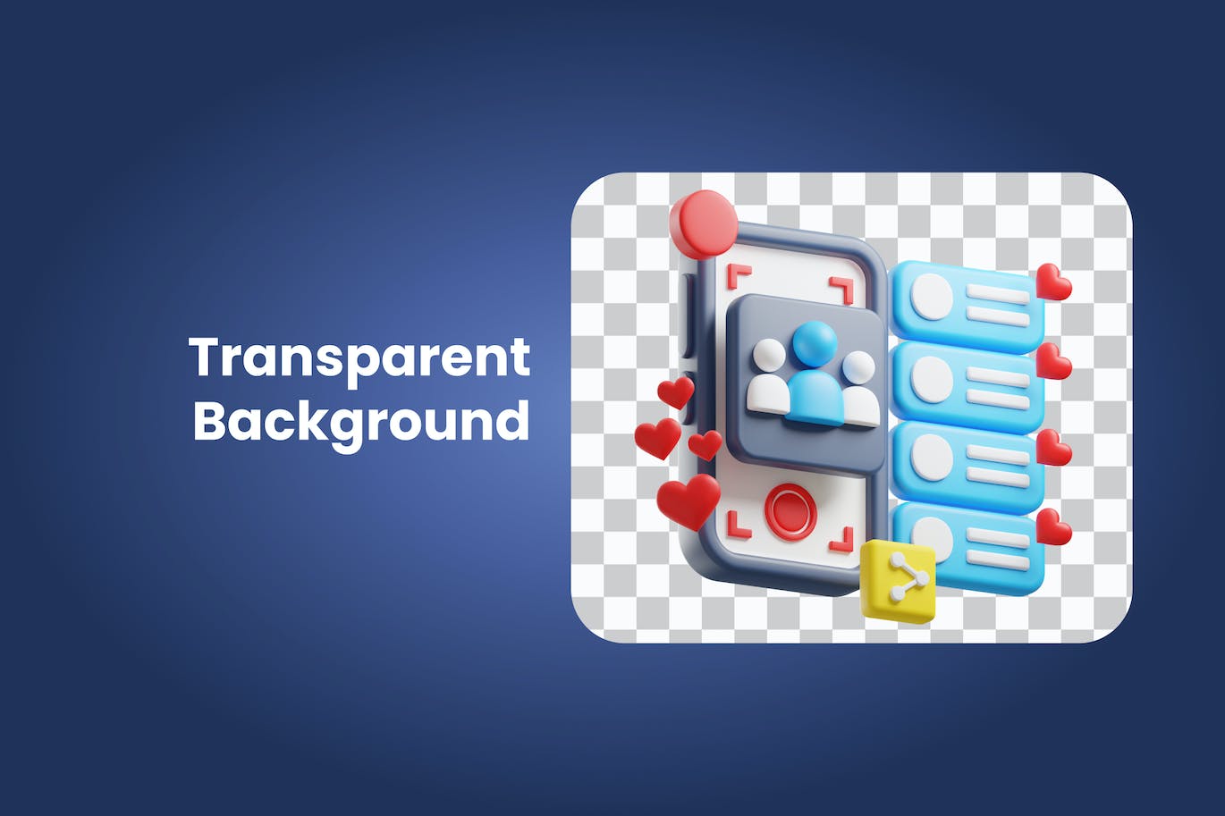 3D社交元素图标