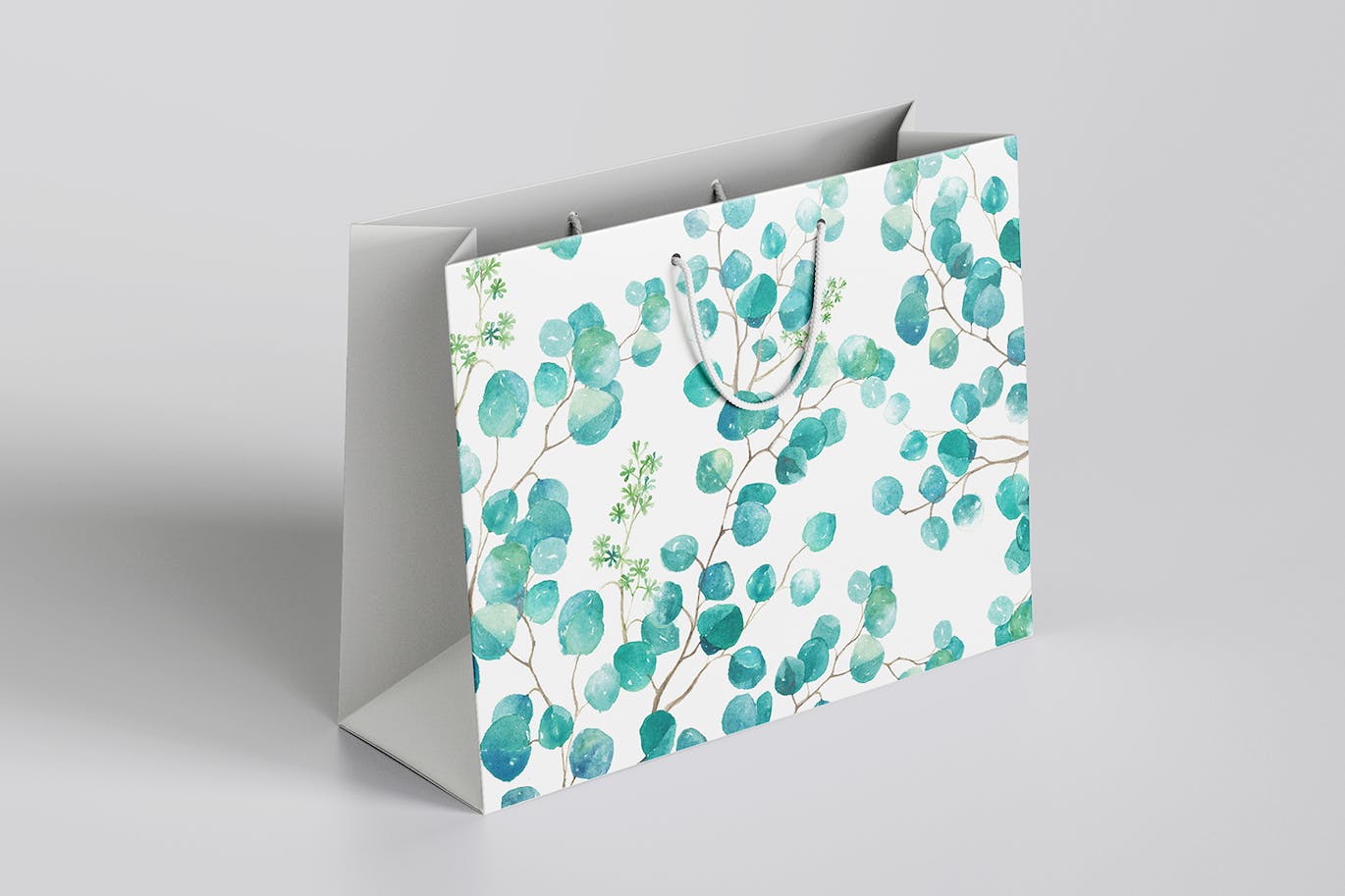 绿色清新的水彩植物JPG图片背景素材