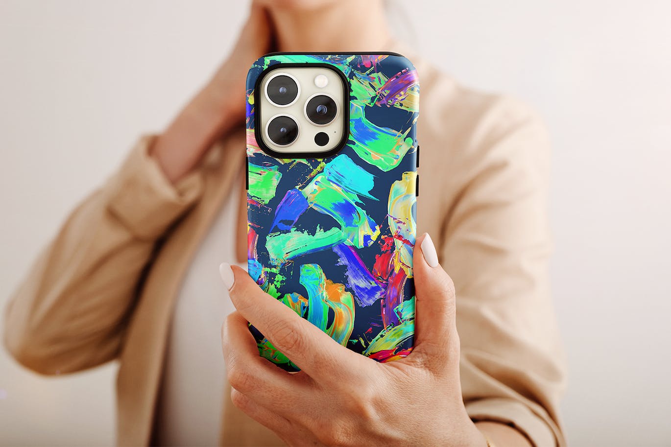 彩色油漆笔刷背景