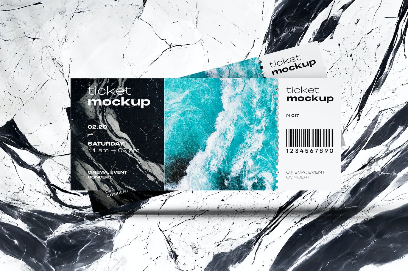 20个开裂的黑白大理石纹理