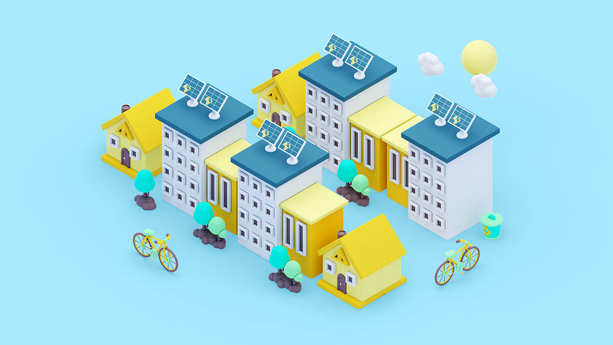 3D渲染2.5D生态主题概念图标素材