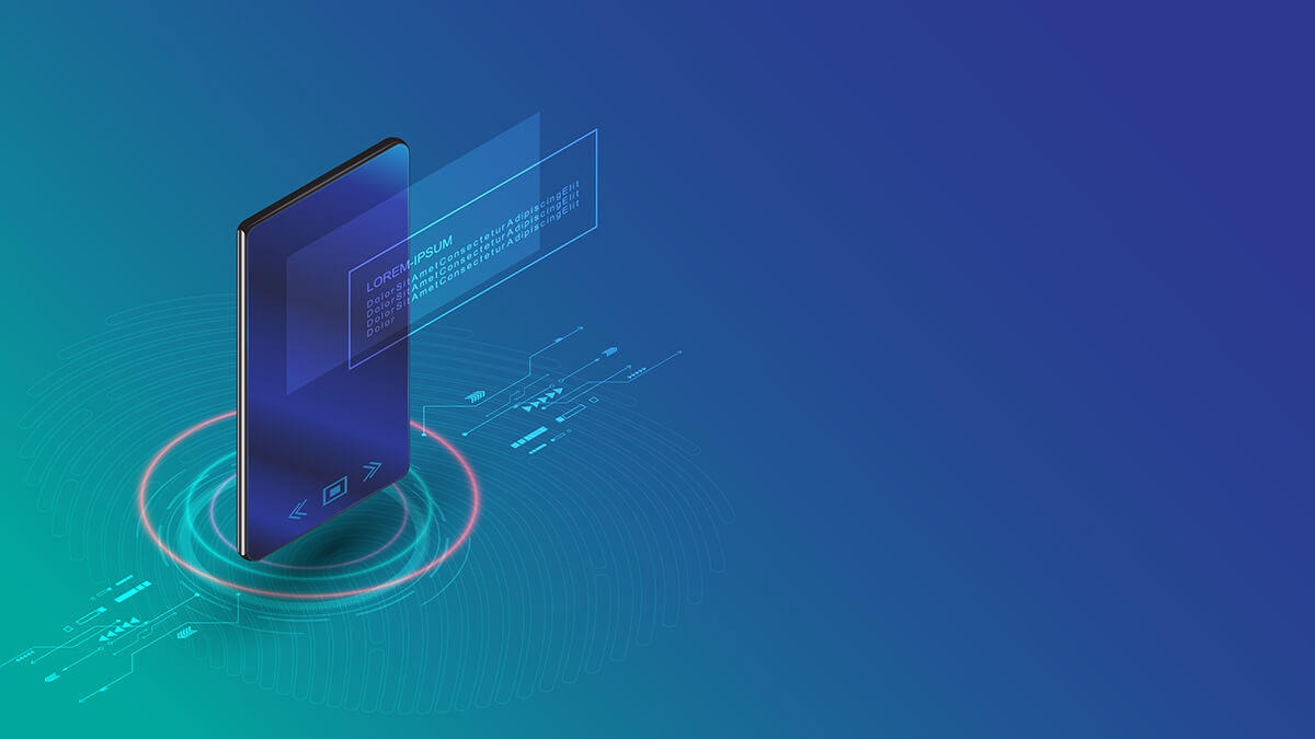 智能手机数据安全插画